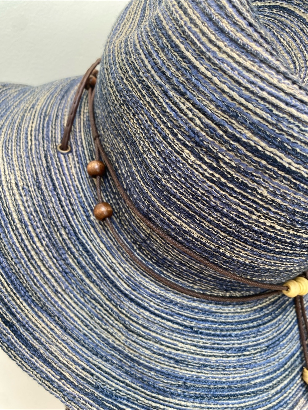 Sunday Afternoons Women's Navy Sun Hat with Beaded Chin Cord - Picture 7 of 15